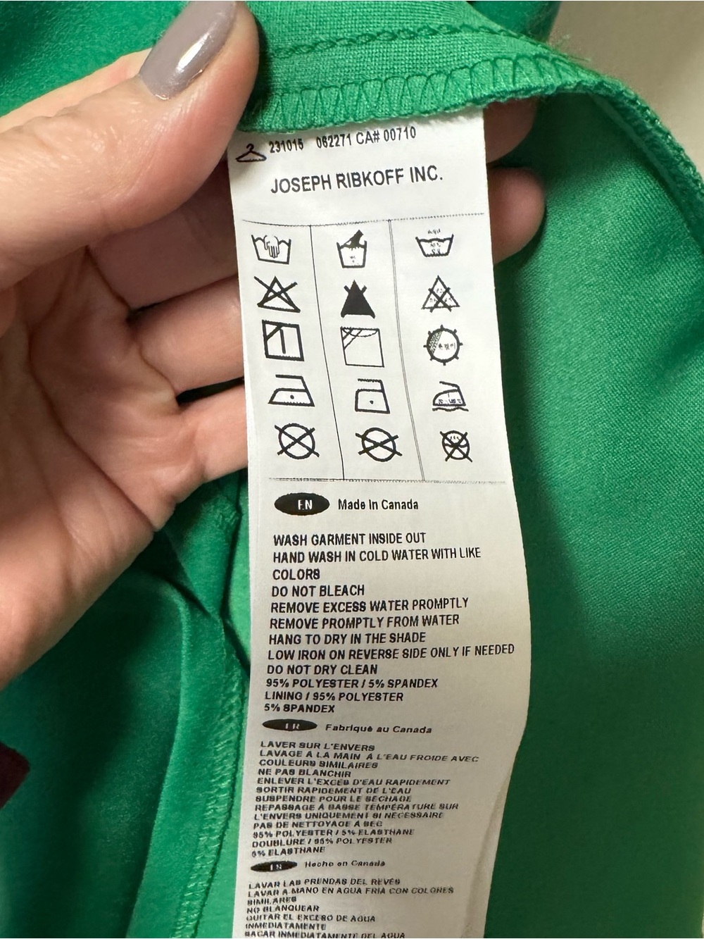 Joseph Ribkoff Emerald Green Dress with Tie Detail - Picture 11 of 11